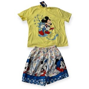 Mickey unlimited size small women's two piece pajama set sleep